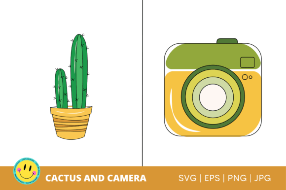 Cactus and Camera: SVG & PNG for Modern Design