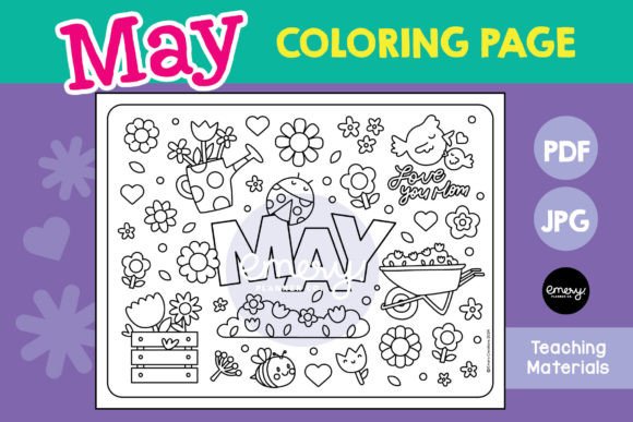 Creative May Coloring Page for Engaging Design Projects