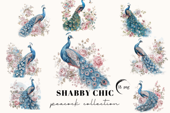 Elevate Your Designs with Floral Peacock Clipart
