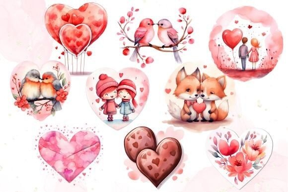 Elevate Your Designs with Heartfelt Valentine's Day Cliparts