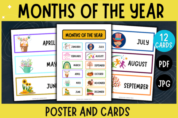 Elevate Your Visual Communication with a Months of the Year Poster