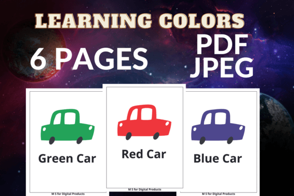 Engage Young Minds with Colorful Car Learning Sheets