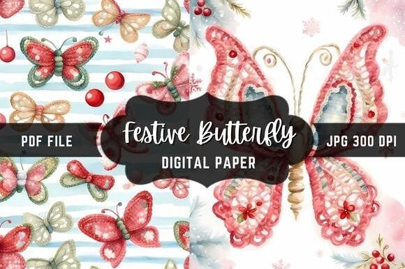 Festive Butterfly: Elevate Your Creative Projects