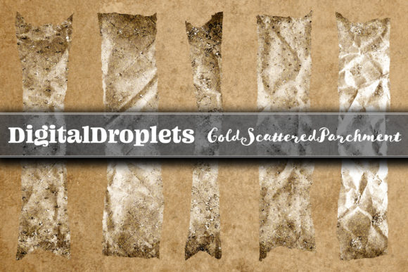 Gold Scattered Vol. 2 Torn Washi Tapes: Elevate Your Digital Designs