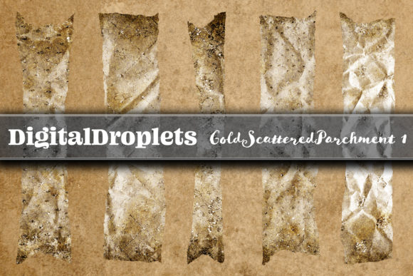 Gold Scattered Washi Tapes: Free Digital Assets for Design