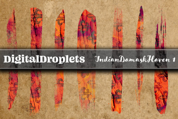 Indian Damask Haven Brush Strokes for Elegant Design