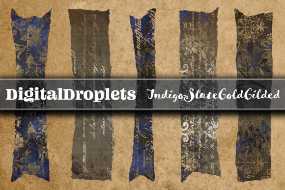 Indigo Slate Gold Washi Tapes: A Designer's Digital Toolkit