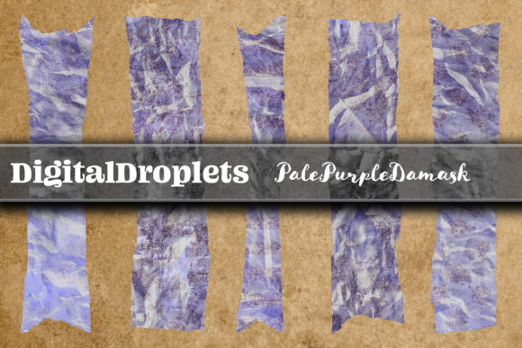 Pale Purple Damask Washi Tapes: Elevate Your Digital Designs