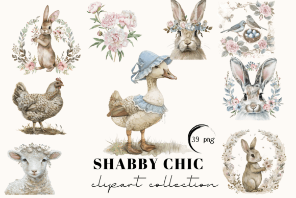 Shabby Chic Animals & Watercolor Clipart: A Designer's Guide
