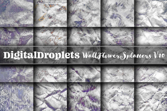 WallFlower Splatters 10: Textured Digital Papers for Design